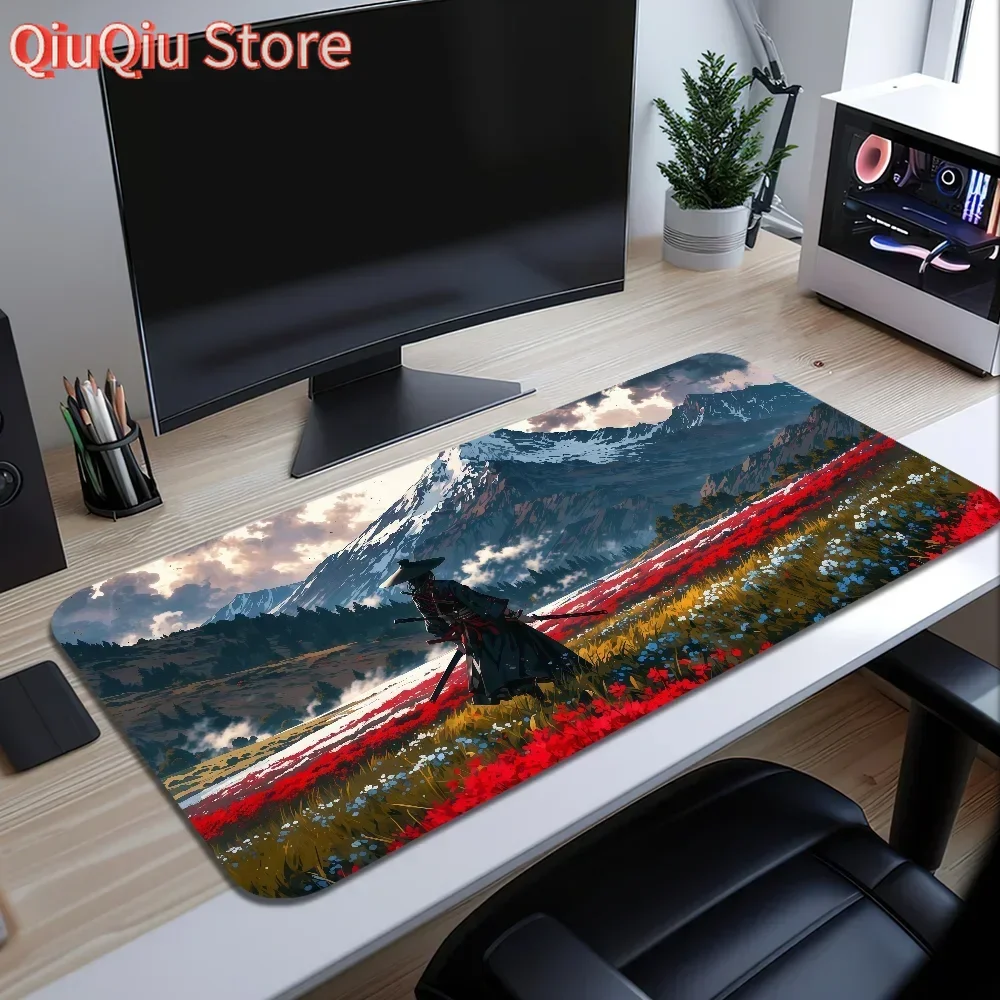 جديد اليابان الساموراي ماوس الوسادة كبيرة مكتب حصيرة لوحة المفاتيح مريح مكتب الجلود الألعاب الكمبيوتر عدم الانزلاق مكافحة فراي المنزل مخصص أفضل الأسعار