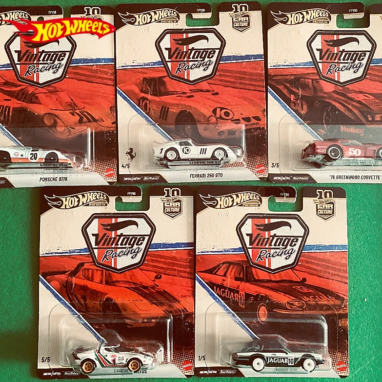 

Original Hot Wheels 1/64 Car Culture FPY86 VINTAGE RACING Set PORSCHE 917K FERRARI 250 GTO Diecast Vehicle Alloy Collectible Car