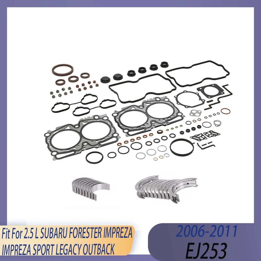 

Engine Parts Full Gasket & Bearing Set Fit 06-11 Gas EJ253 EJ25 2.5 L For SUBARU FORESTER IMPREZA IMPREZA SPORT LEGACY OUTBACK