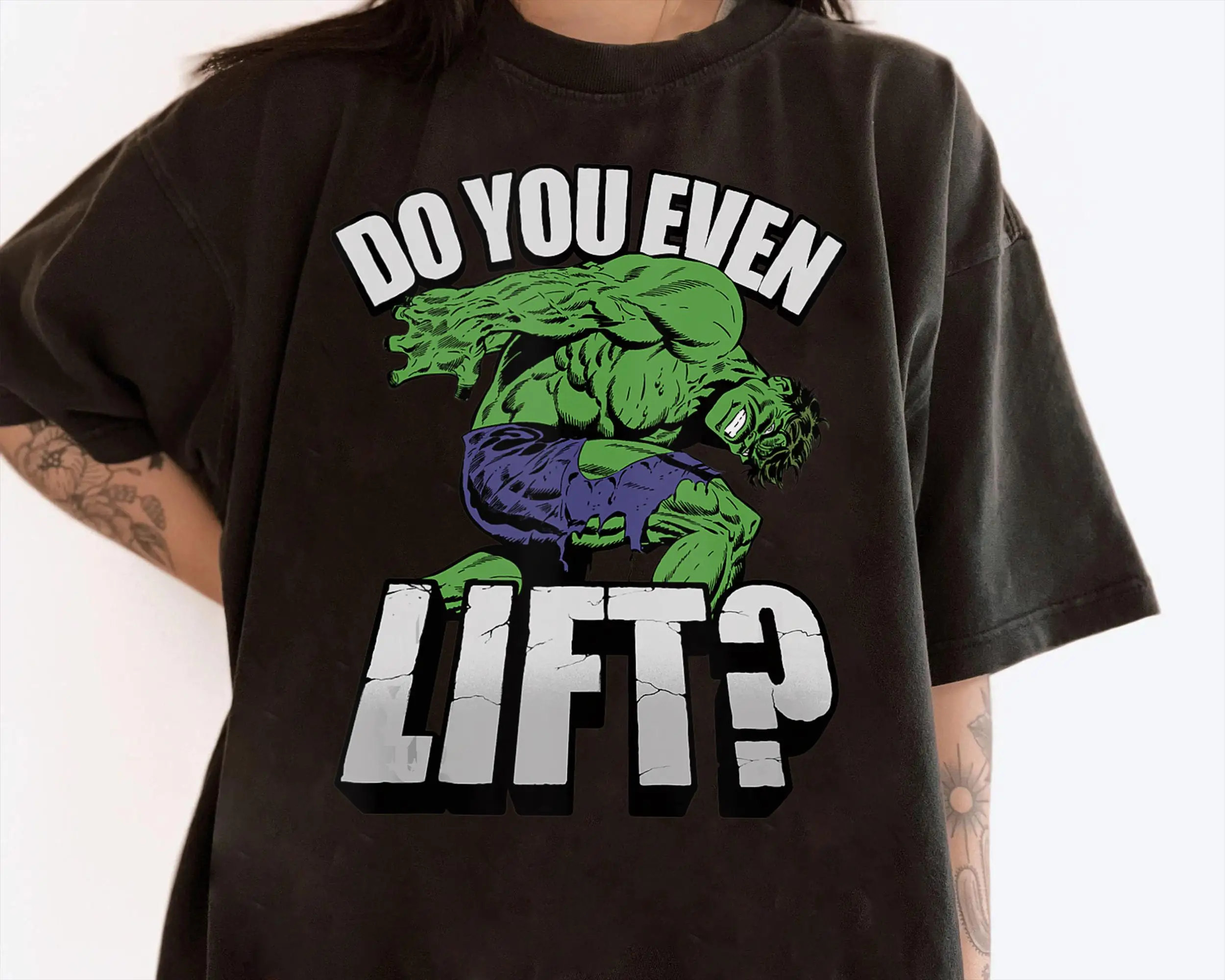 Marvel Hulk Do You Even Lift Camisa con retrato retro Camisa a juego familiar de Disneyland Camisa de cómic de Marvel