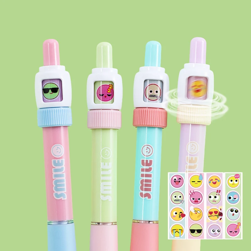 

Набор из 4 штук: забавные ручки-антистресс с кнопкой, нейтральные ручки с черными чернилами, креативные канцелярские принадлежности для школы и офиса, для письма