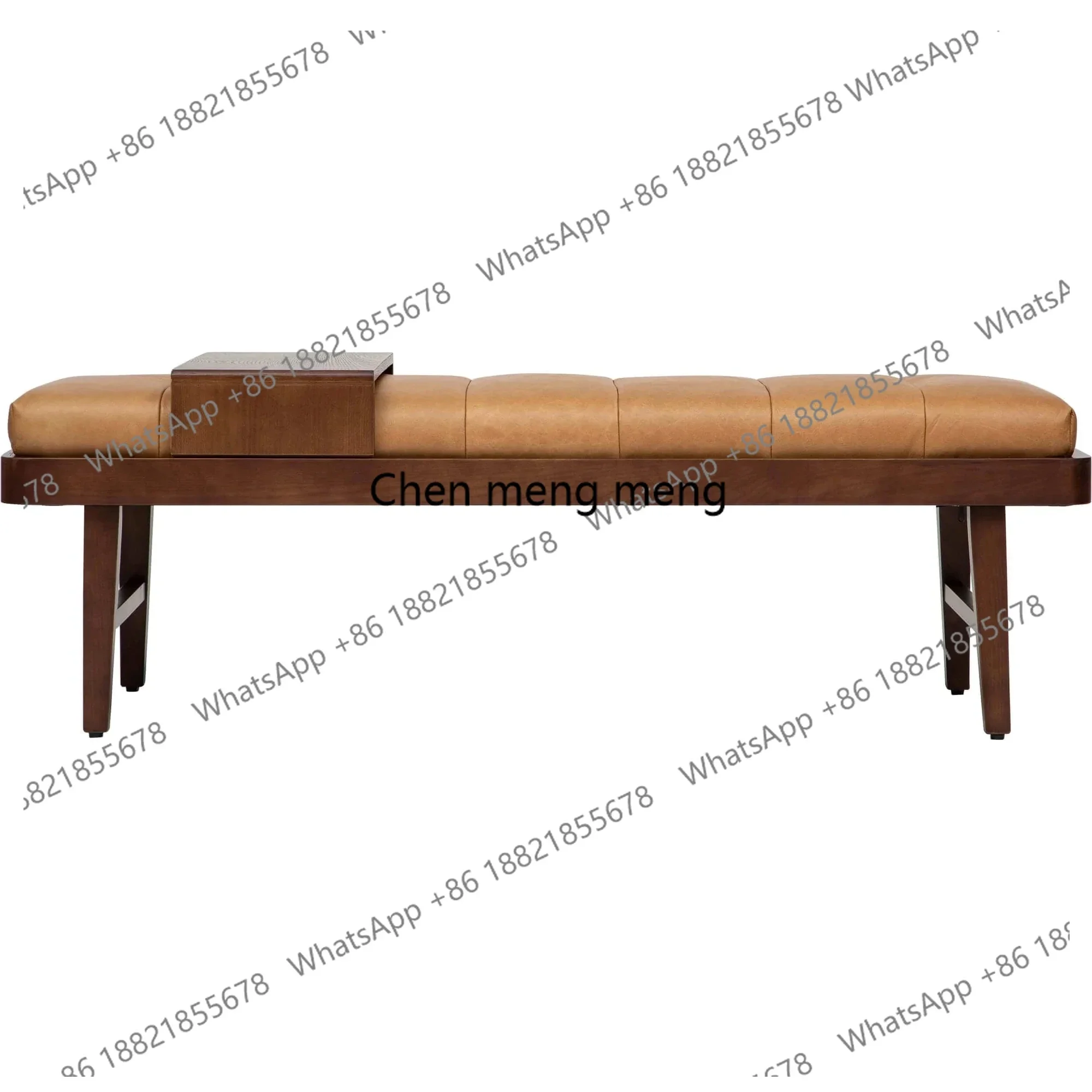 Living room solid wood sofa stool new Chinese bedroom end stool shoe stool hotel