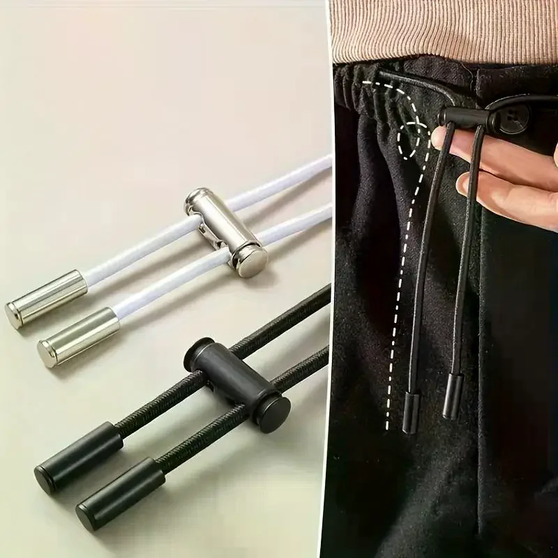 10Pcs No Tie Shoelace Locks Spring Buckle Adjustable Metal Clips No Install Sturdy Durable For Hoodies Jacket