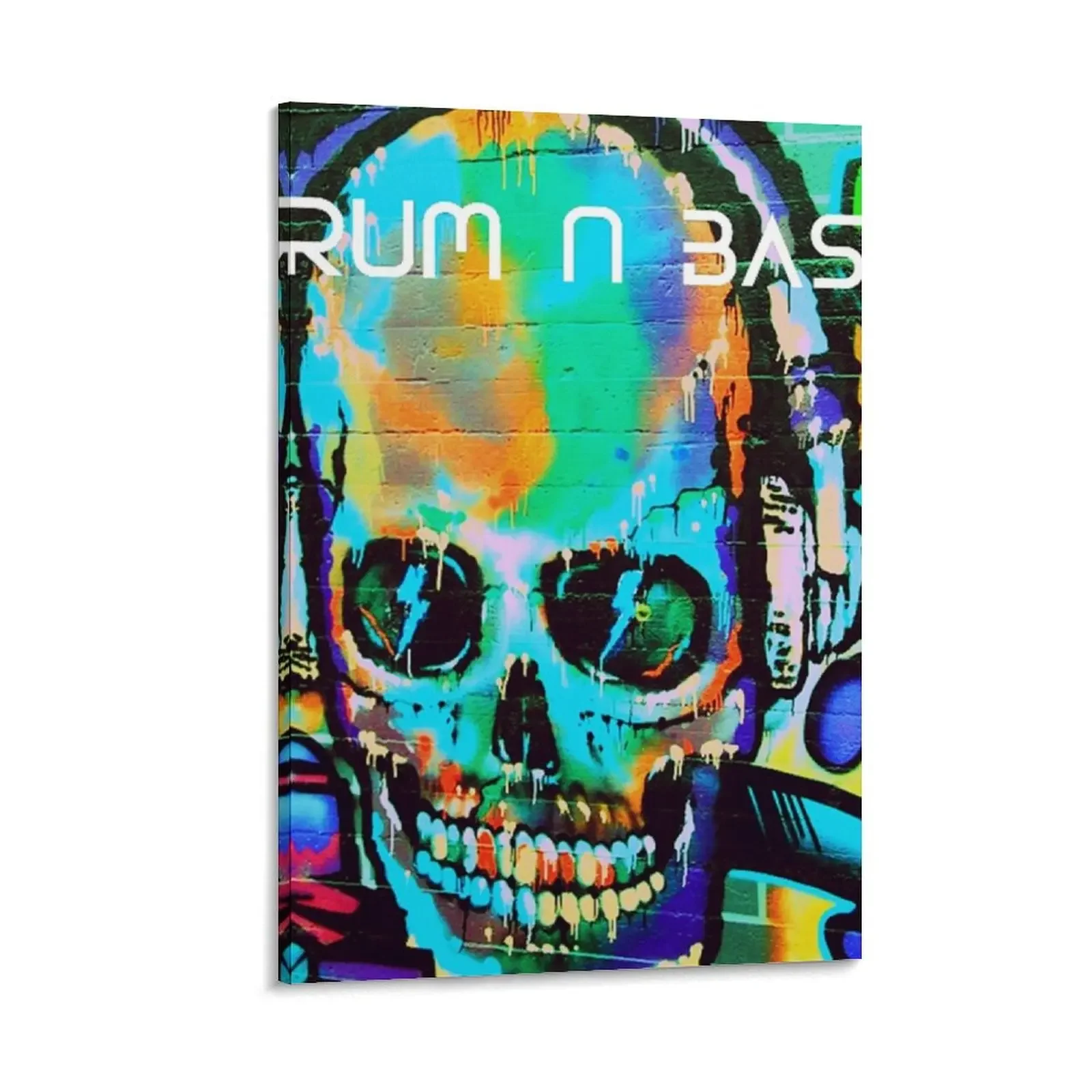 

Drum N Bass Graffiti Skull Canvas Painting art mural accessories for home decor office decoration