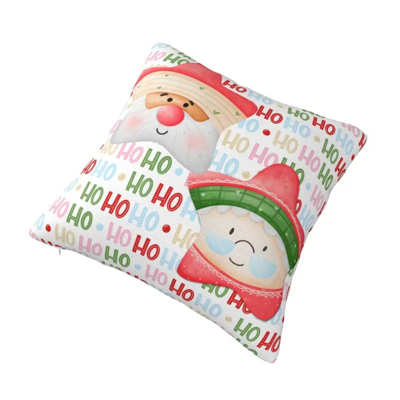 Custom Luxury Santa Clause Christmas Holiday Gifts Cushion Cover for Sofa Velvet Throw Pillow Case