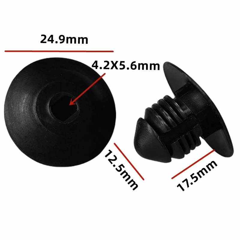 OEM 50Pcs For 12.5mm Hole Universal Car Fender Bumper Clip Plastic Auto Roof Tailgate Lining Rivet Fasteners Buckle A-134