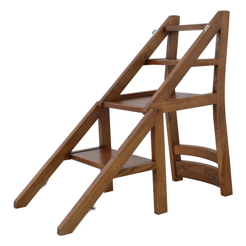 

Household Folding Solid Wood Step Stool Stair Chair