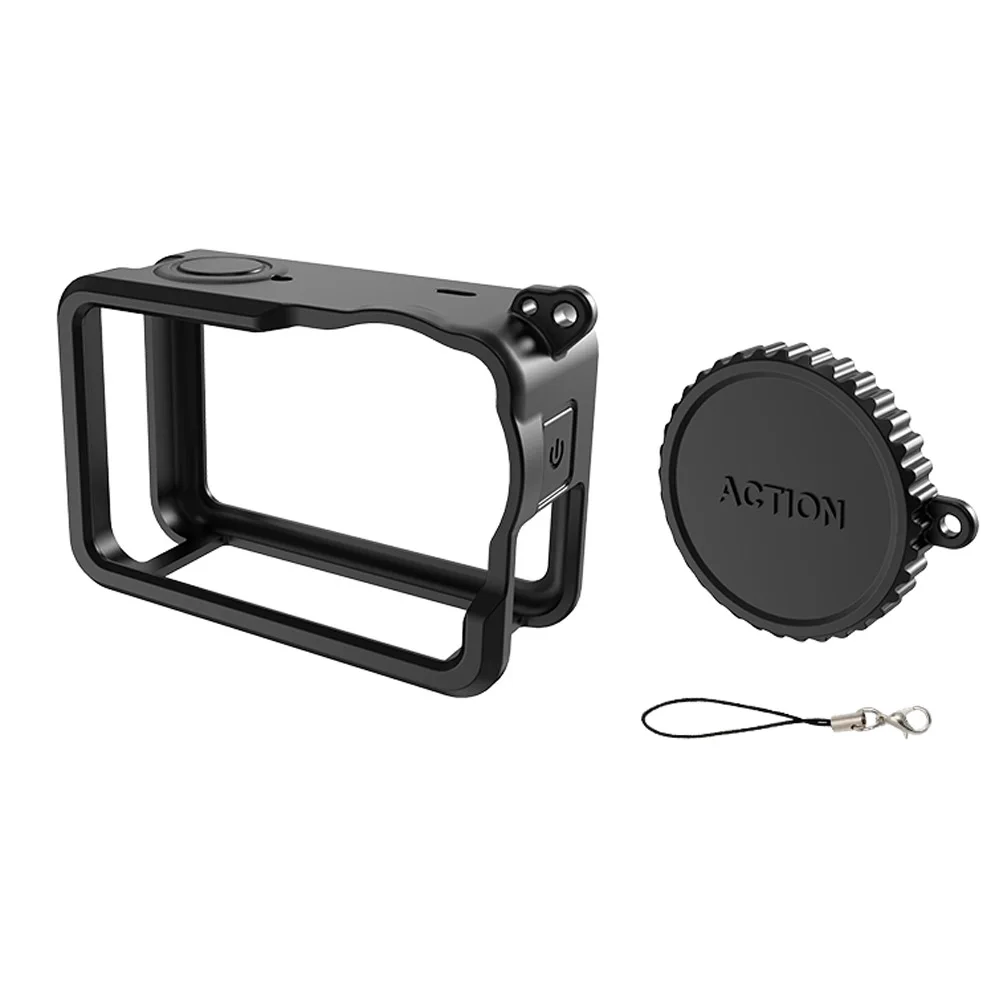 حافظة حماية من السيليكون لكاميرا dji osmo action6 حافظة من السيليكون مع غطاء عدسة لملحقات dji osmo action6