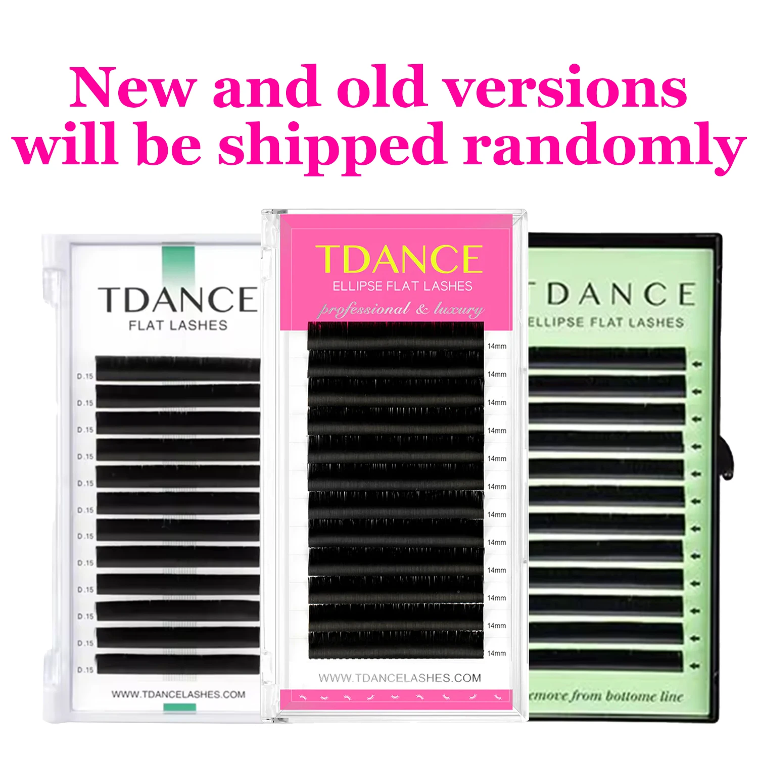 TDANCE Ellipse Flat Lashes Matte Split Tips Shaped Individual Nature Eyelash Extension For Professionals Supplies