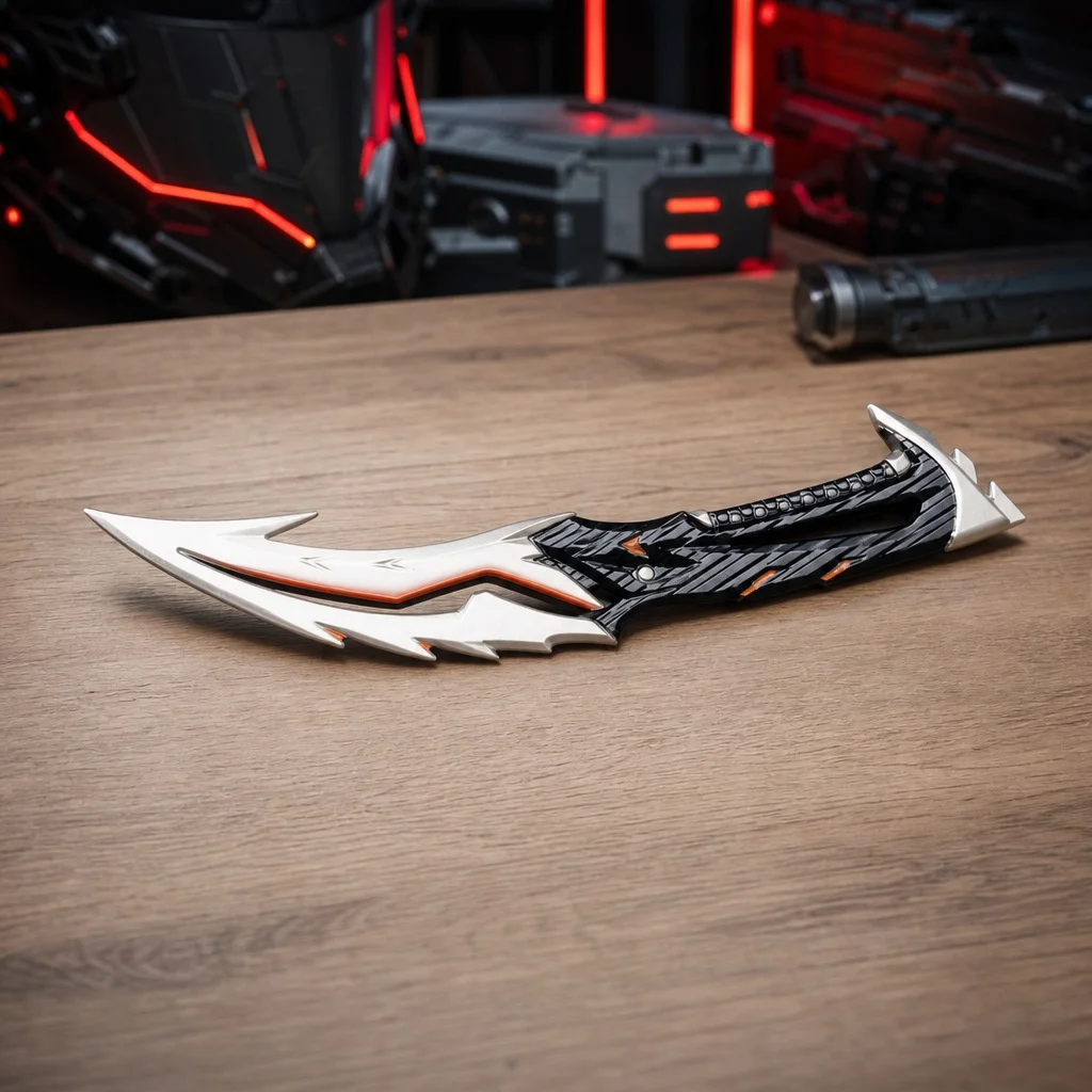 

6.7inch Valorant Katana Small Metal Japanese Katana Samurai Steel Ninja Knife Blade Anime Sword Real Size Cosplay Prop Toy Gifts