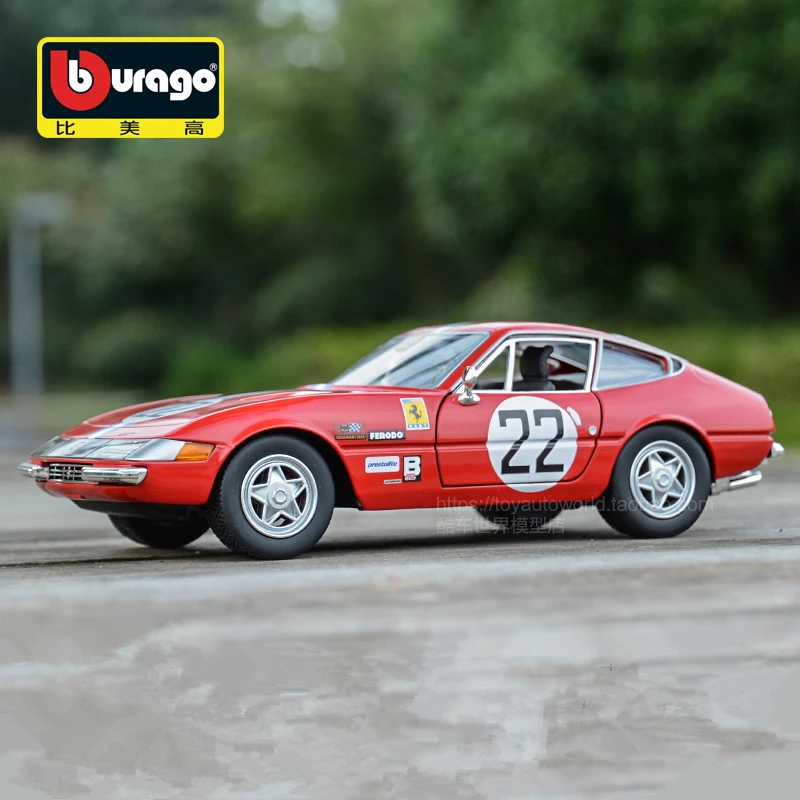 

Bburago 1:24 Ferrari 365 GTB4 Competizione 1a serie Alloy Track Sports Car Model Diecasts Metal Racing Car Model Kids Toys Gifts