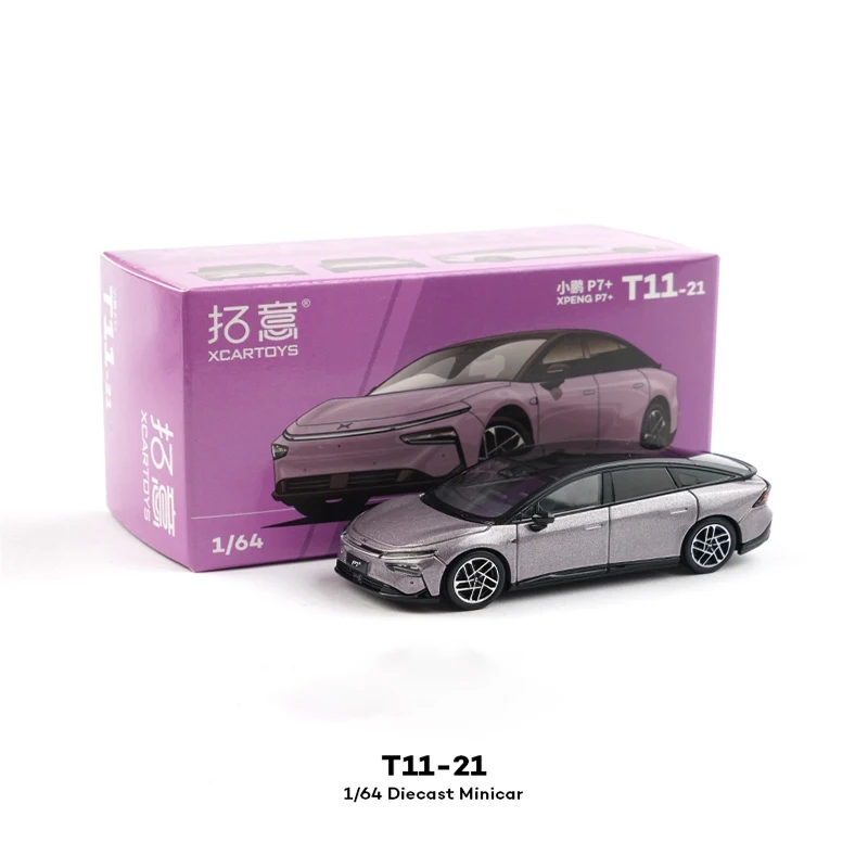 โมเดลรถซีดาน XPENG P7+ สเกล 1/64 ทำจากโลหะผสม สำหรับตั้งโชว์ ของสะสม ของที่ระลึก ของตกแต่ง