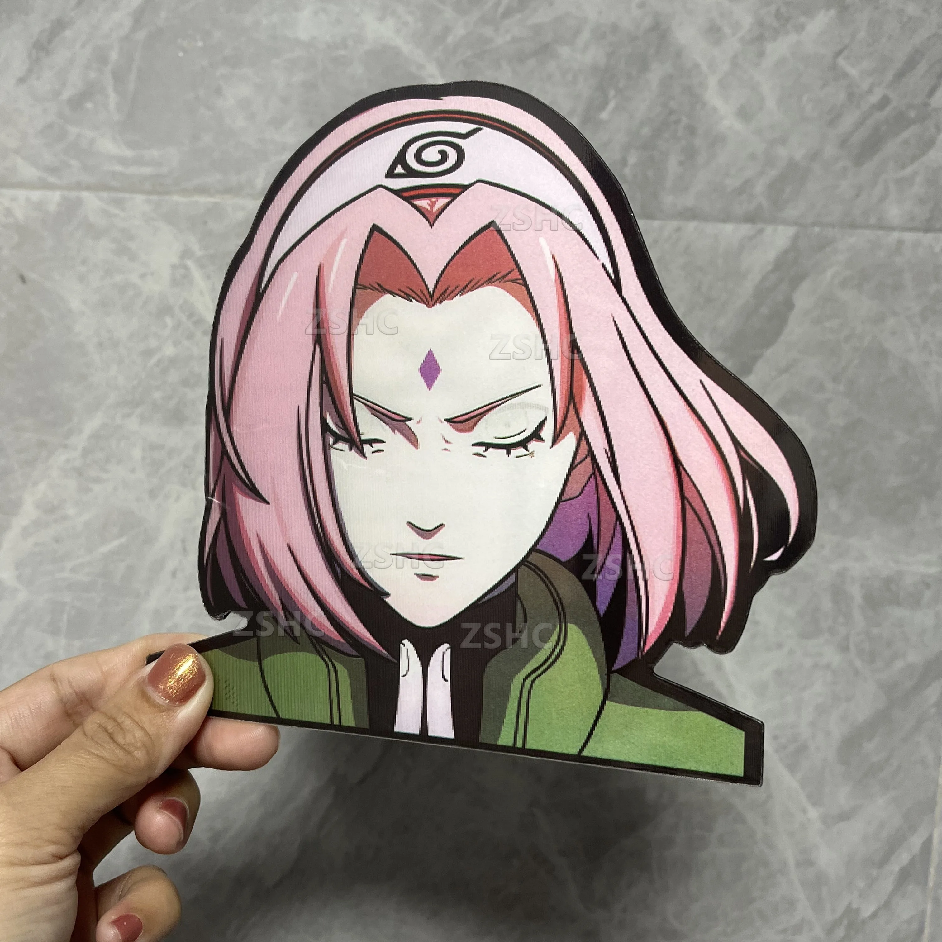 NARUTO Haruno Sakura Anime Motion Sticker Waterproof Decals for Cars,Laptop,Refrigerator,Suitcase,Window,Skateboard,Etc Toy Gift