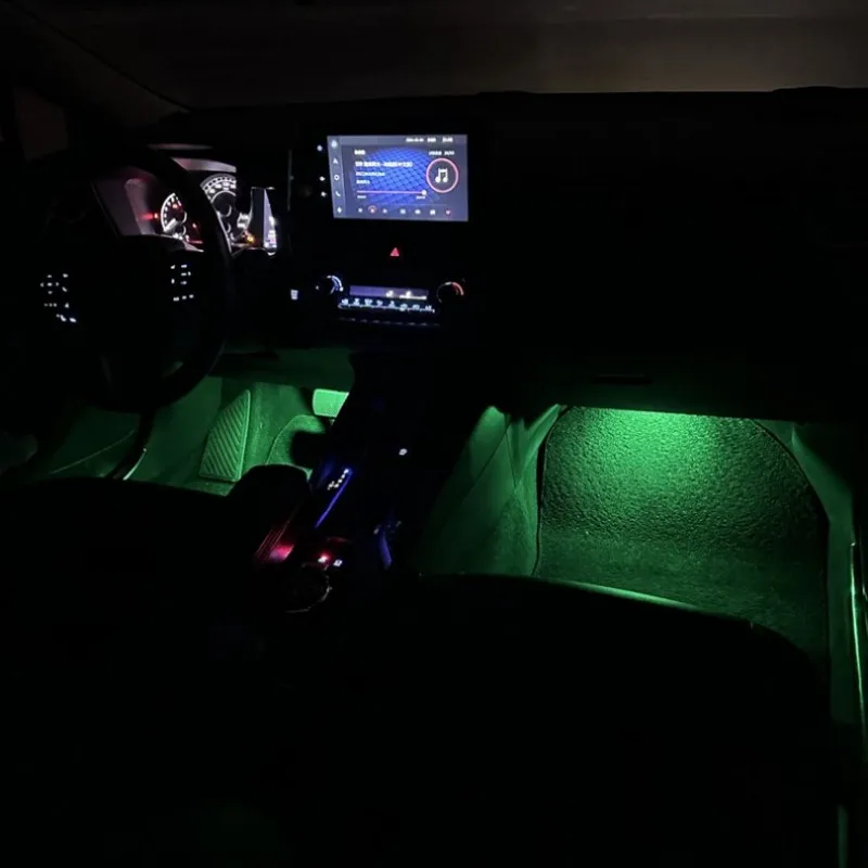 For Audi Q5 8R RS6 C6 4F 2008~2017 Car Footwell Lights HD LED Light Interior Ambient Atmosphere Neon Decoration Lamp Accessories