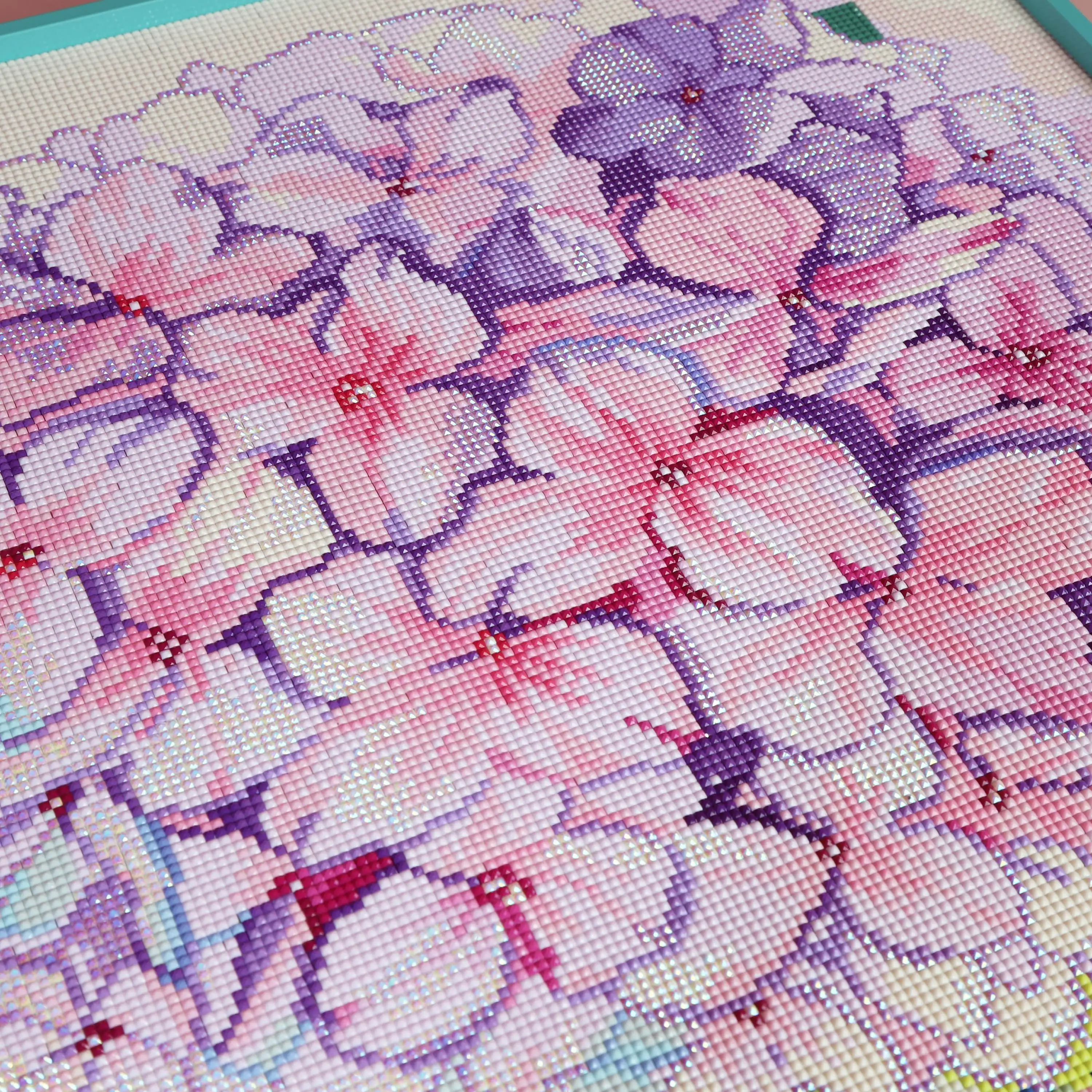 FOREVER YOUNG 5D Full Drill Sparkling AB Diamond Hydrangea Painting Kit ,Bright Colors Large size ,Glittering Art for Home Decor