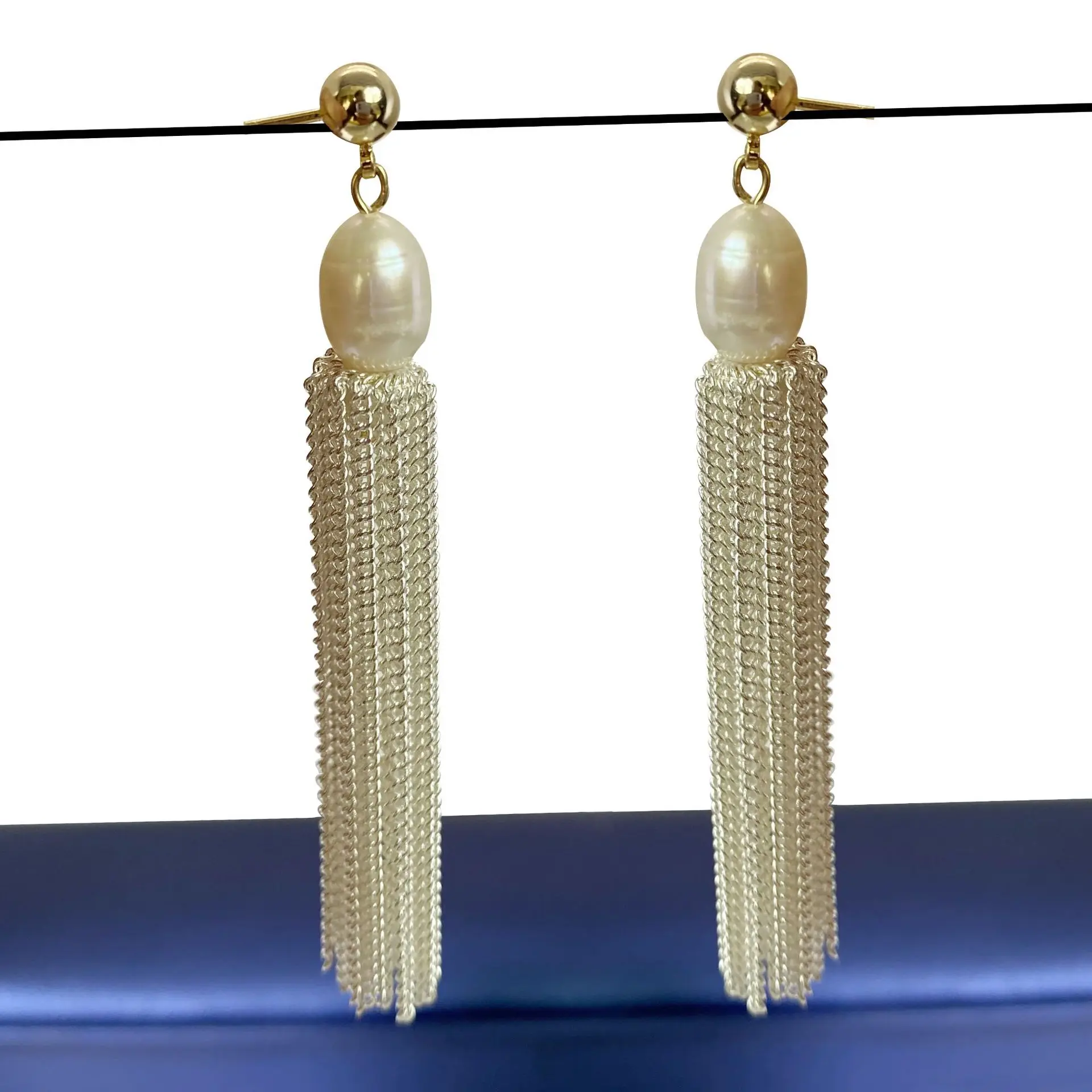 Pearl Fringed Earri… - image