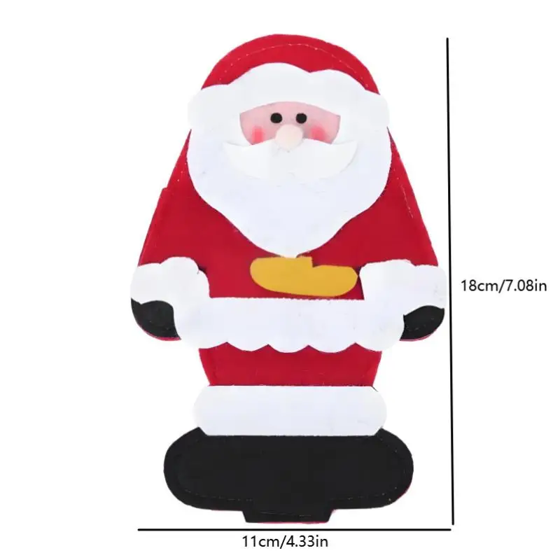 4 قطعة حامل أدوات المائدة عيد الميلاد سكين شوكة أكياس الجيب سانتا كلوز المنزل عشاء زخرفة ديكور عيد الميلاد مجموعة غطاء أدوات المائدة #6