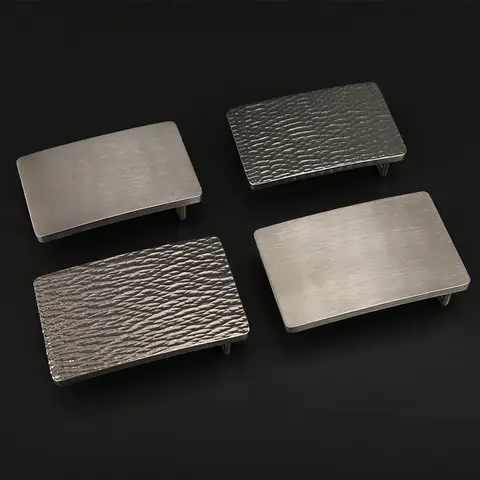 Titanium Metal Belt Buckle 35mm-39mm For Men Stainless Steel Single Pin Belt Half Buckle Fit For Leather Craft Jeans Webbing
