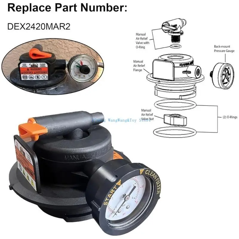 Válvulas alívio ar eficiência Molf Dex2420mar2 Conjunto manutenção da piscina