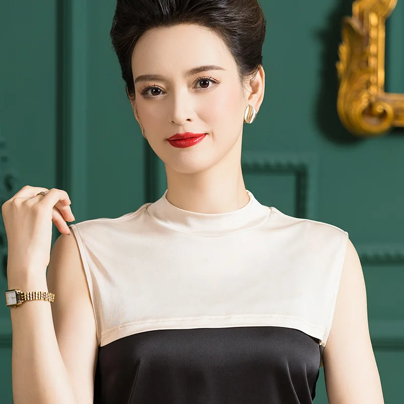 メーカー卸売日焼け止め桑絹ニット多用途露出防止スカーフ女性用薄型ネックカバー偽襟