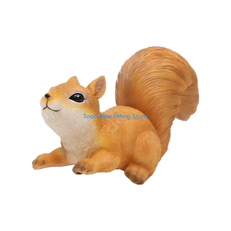 F92B Garden Peekers Yard Art Squirrel Tree Sculpture Squirrel Trees Huggers Ornament