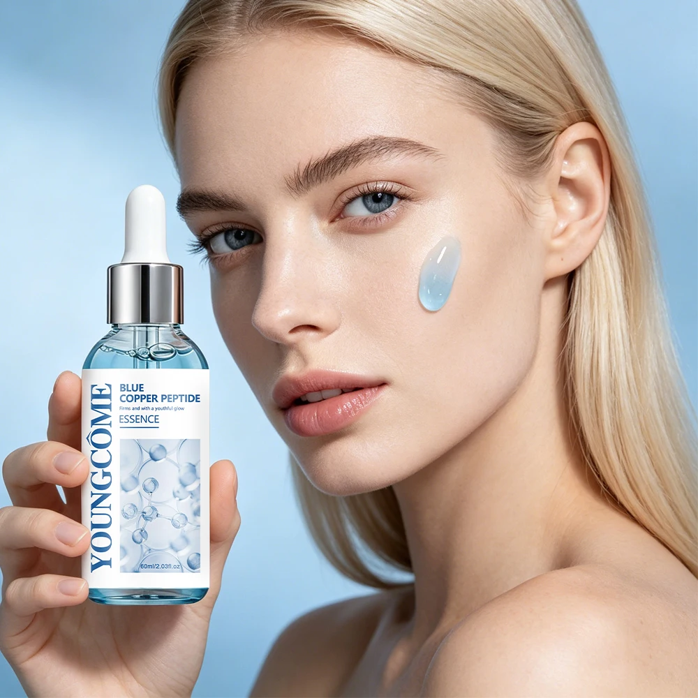 Blue Copper Peptide Essence - Hydrating, Calming & Plumping Facial Serum for All Skin Types, Lightweight & Non-Greasy Formula