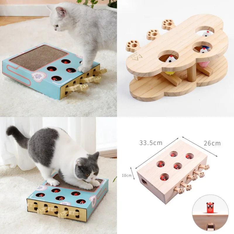 

Cat Dog Toys Y2K Floor Mouse Cat Furry Mouse Rock Toy Cat Scratching Board Nest Grind Claw Artifact Corrugated Paper Supplies