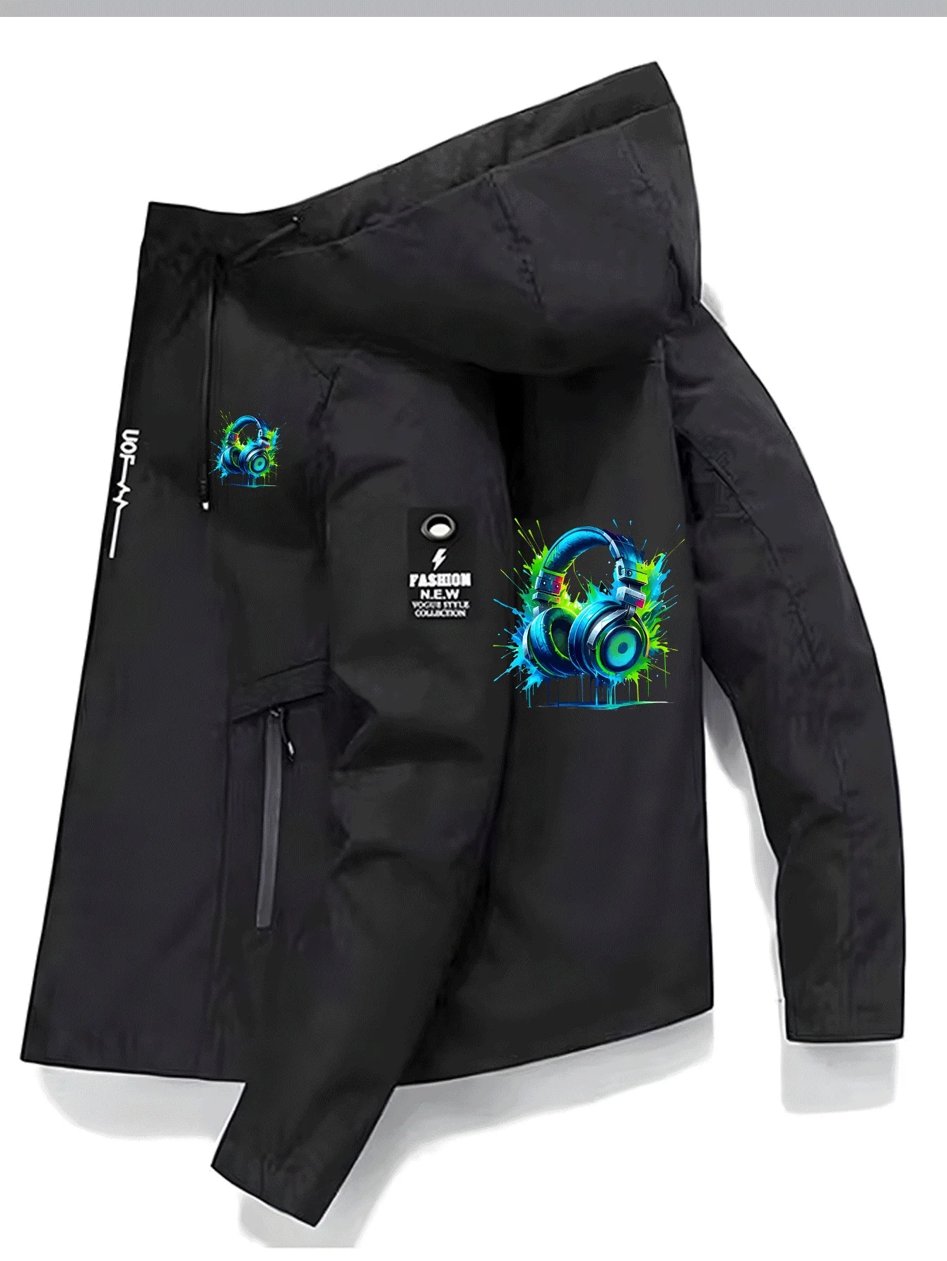 

Весенне-осенняя мужская ветрозащитная куртка на молнии, повседневная высококачественная бейсбольная куртка с капюшоном, спортивная куртка на открытом воздухе, 2025, новый стиль