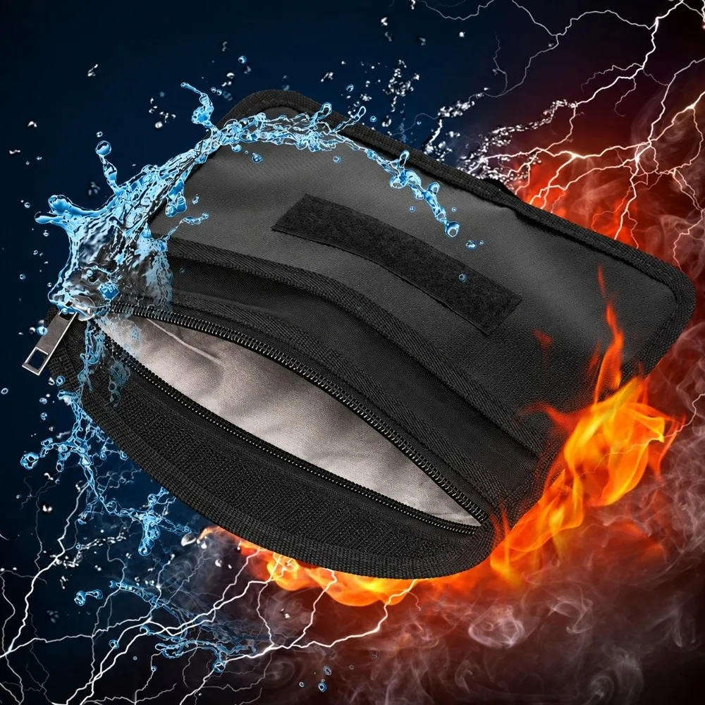 Waterproof Fireproof Storage Bag Bill Storage High Temperature Resistant File Storage Bag Mobile Phone Shielding