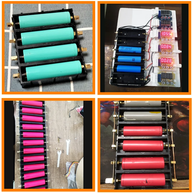 6Pcs Splicable battery slot 21700/18650 battery case solder-free battery box Battery Holder high-current DIY Power Bank Cases