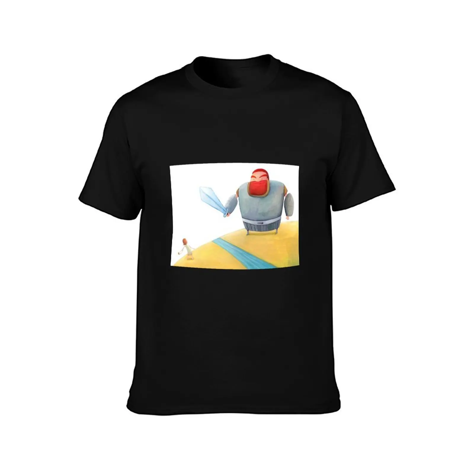 David and Goliath T-Shirt Casual Loose Short Sleeve Tee for Men T-Shirt