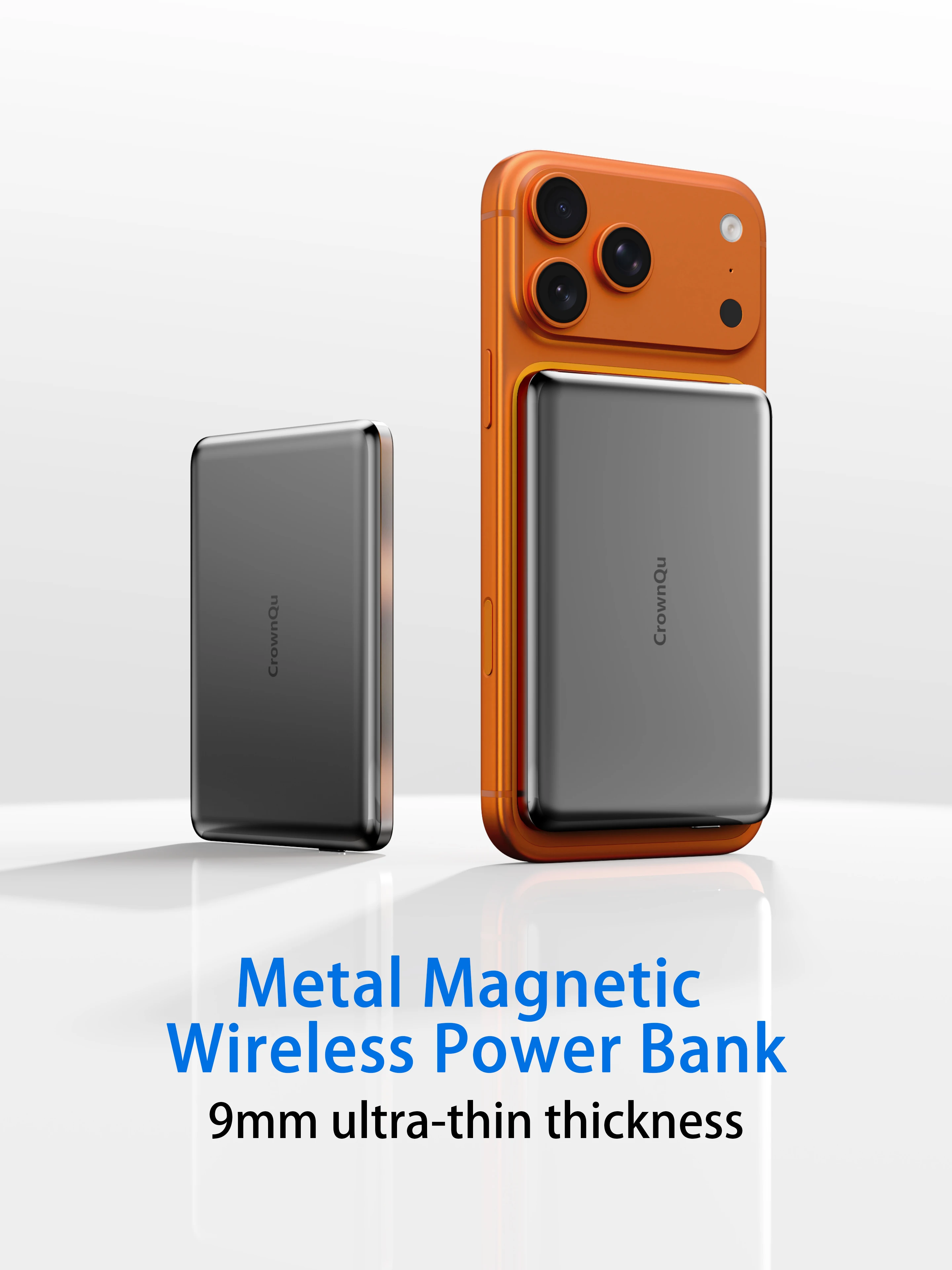 Metalen magnetische draadloze powerbank 20W USB-C Snel opladen Draagbare externe batterij voor iPhone 17 16 15 14 13 12 Smartphone - afbeelding 2