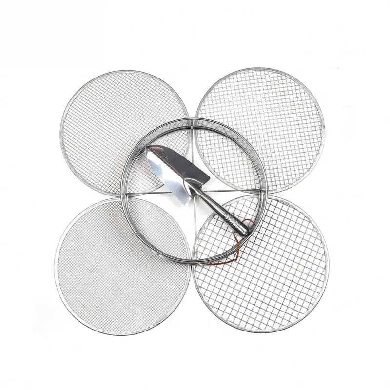 

Yellow Garden Sieve Portable Sieve Compost Soil Plastic Sand Mesh Household Gardening Tools