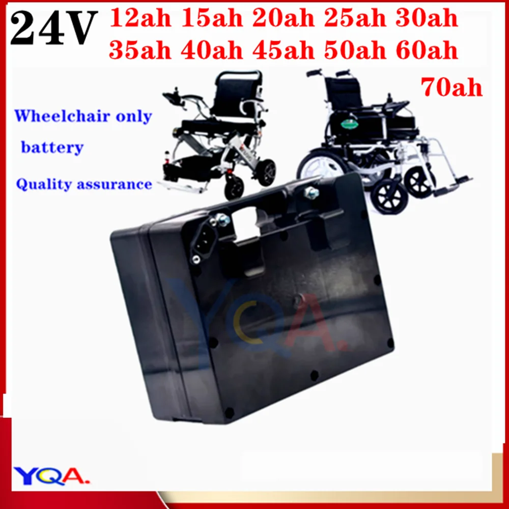 24V 12ah 15ah 20ah 25ah 30ah 35ah 40ah 45ah 50ah 60ah 70Ah Lithium Battery For 24V Electric Wheelchair Stair Climber+Charger