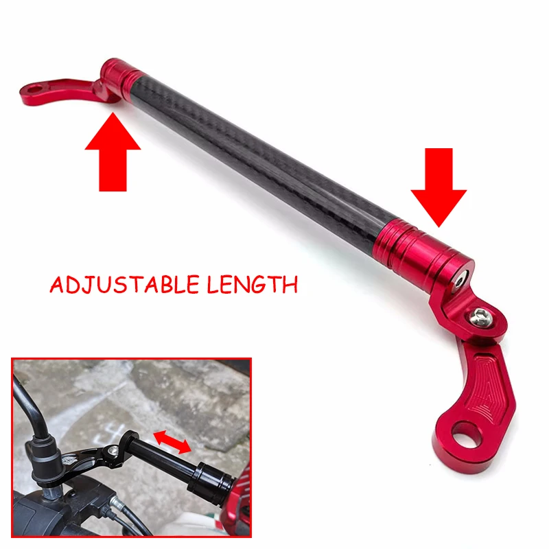 Fit For HONDA PCX 125 150 160 Motorcycle Handlebar Balance Cross Bar Lever Carbon Look Style PCX150 Phone Navigation Stent