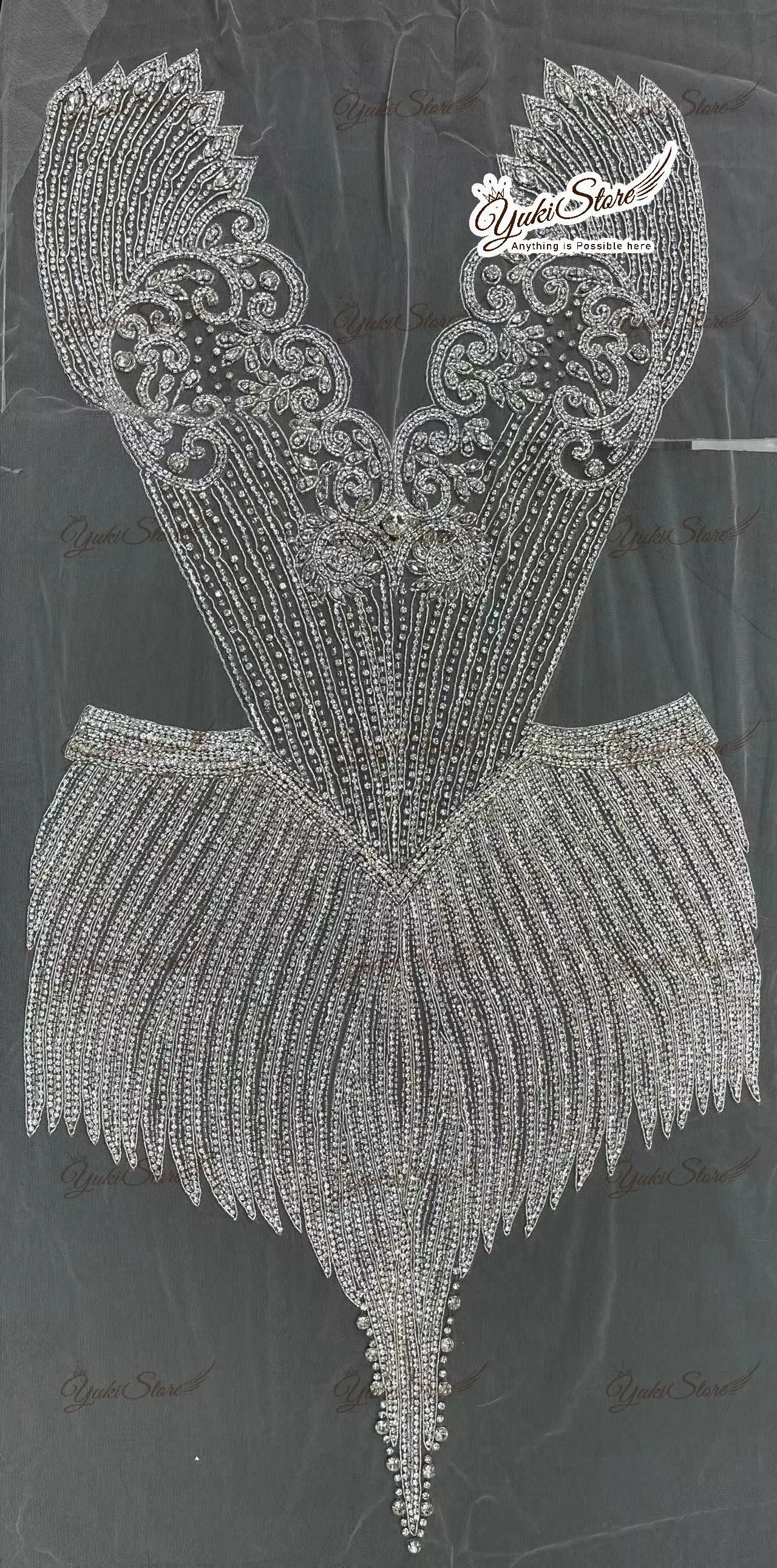 

Handmade Evening Dress Cocktail Dress Wedding Dress new fashion crytal tassel handmake applique patch JY046 2024