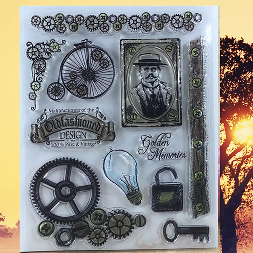 Vintage Clear Stamp Dandelion Letter Transparent Silicone Stamp Scrapbook Decoration Seal DIY Handmade Craft Supplies 14*18CM