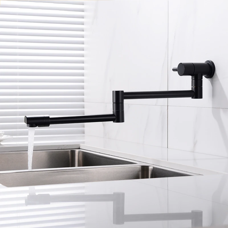 Chrome Brushed Black Pot Filler Tap: A Stylish & Functional Kitchen Upgrade thumbnail
