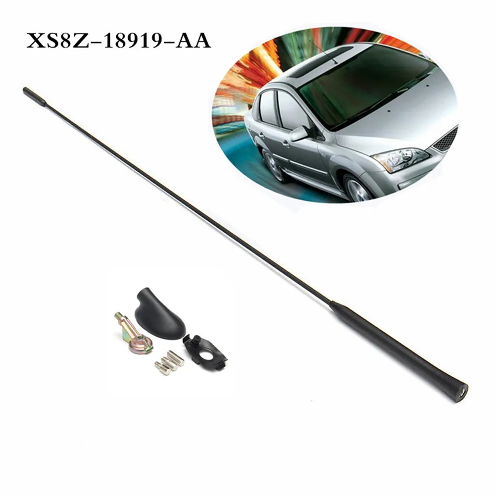 XS8Z-18919-AA AM/FM Car Radio Roof Antenna Aerials Mast 54cm + Base Kit For Ford Focus 2000-2007 XS8Z18919AA