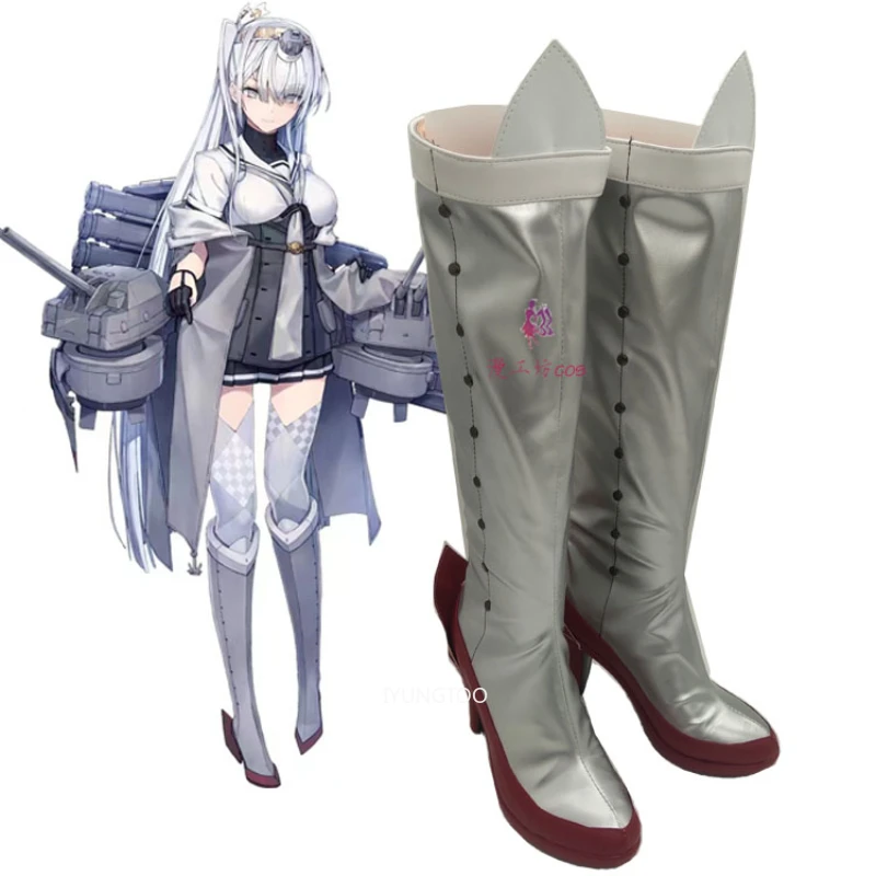 

Suzutsuki Azur Lane Cosplay Shoes Comic Anime Game Cos Long Boots Cosplay Costume Prop Shoes for Con Halloween Party