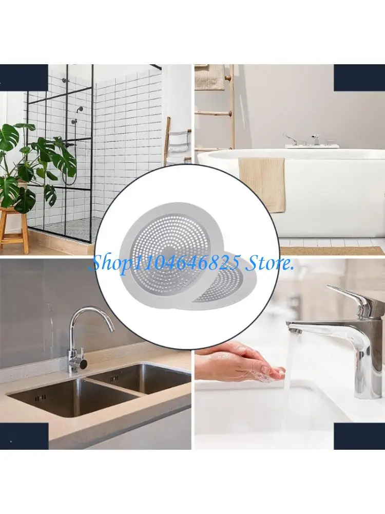 

Pack of 2 Rubber Closed Drain Screen for Shower Soaking Pool Rustless