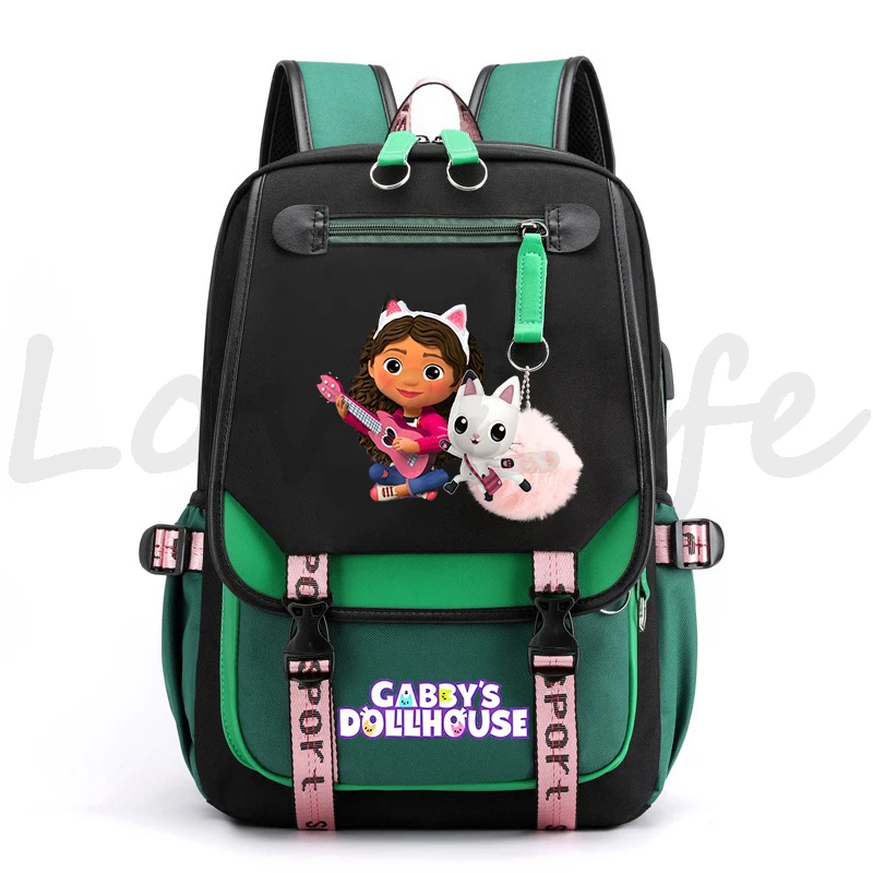 Zaino per casa delle bambole di Gabby dei cartoni animati Zaino per laptop da donna Zaini Kawaii per ragazza Zaino per casa delle bambole di Gabby Zaino con copertina morbida