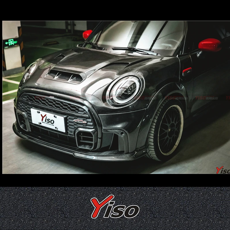 FOR BMW MINI 2022 F56 JCW LCI Modified Carbon fiber YISO Front Lip