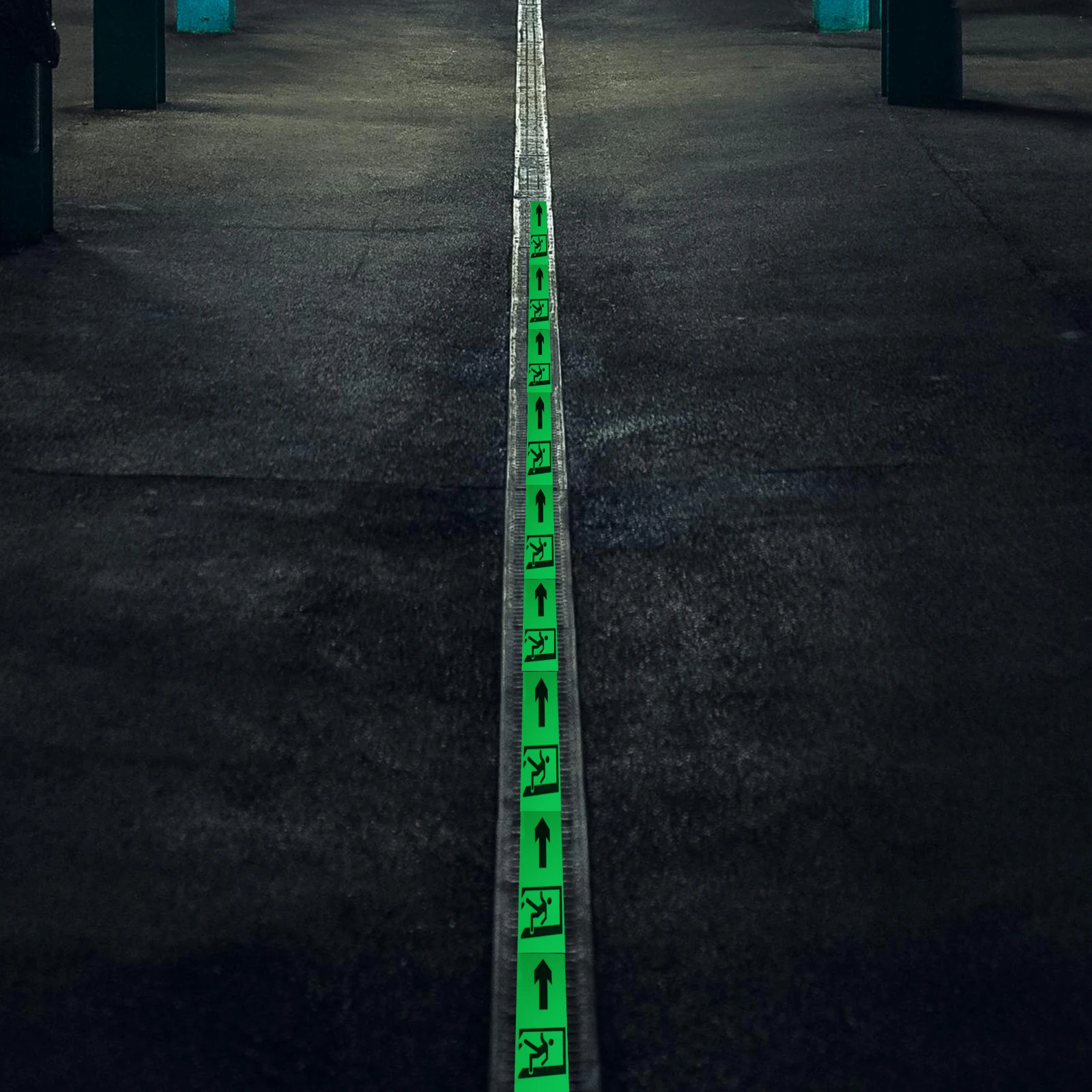 

Warning Luminous Direction Symbol Decal Adhesive Outdoor Caution Painting Sign