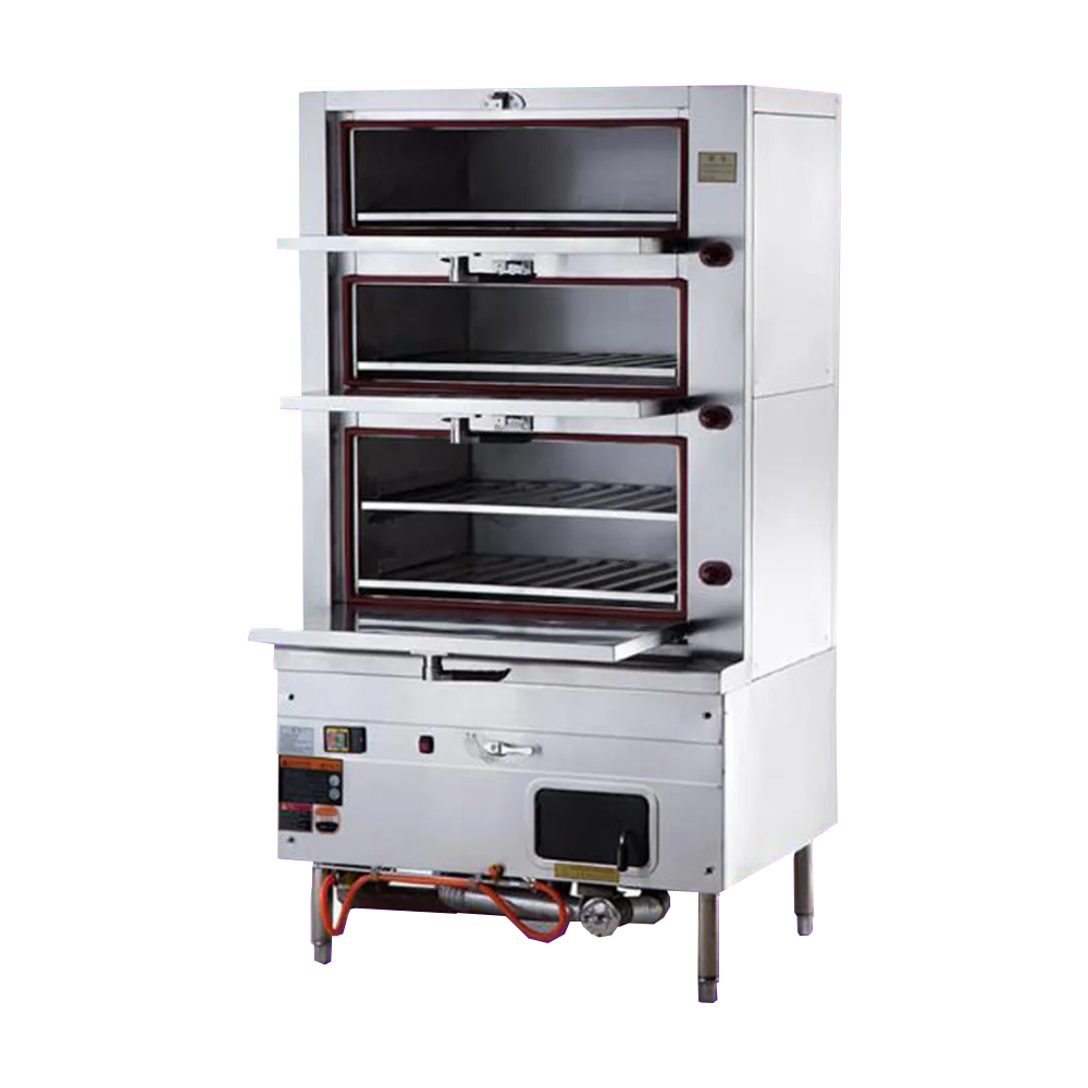 Commercial Industry Stainless Steel Three Door Seafood Steamer/kitchen Steam Cabinet/ High Quality Seafood Steamermachine