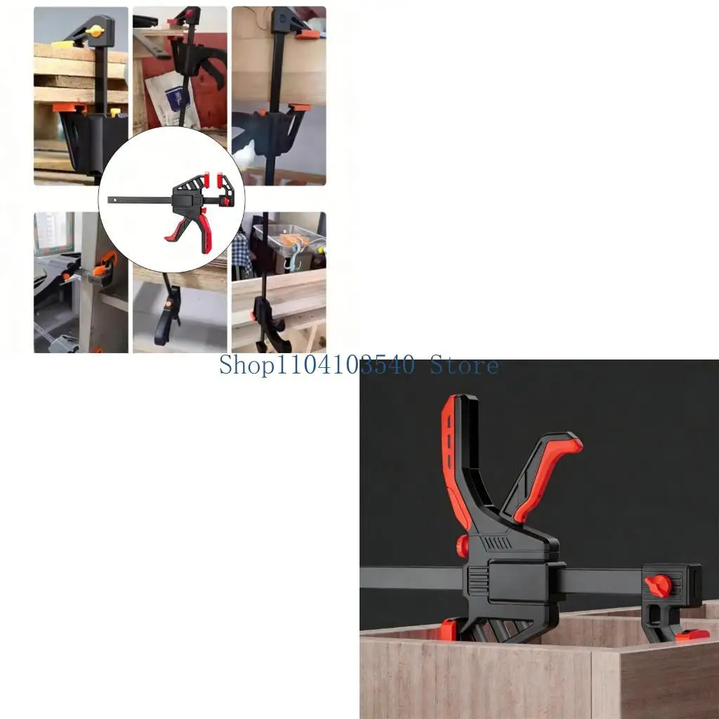 02DC Woodworking Work Bar Clamp Hard Quick Ratchet Release Clip Carpentry Hand Tool for Various Carpentry and Crafts Needs