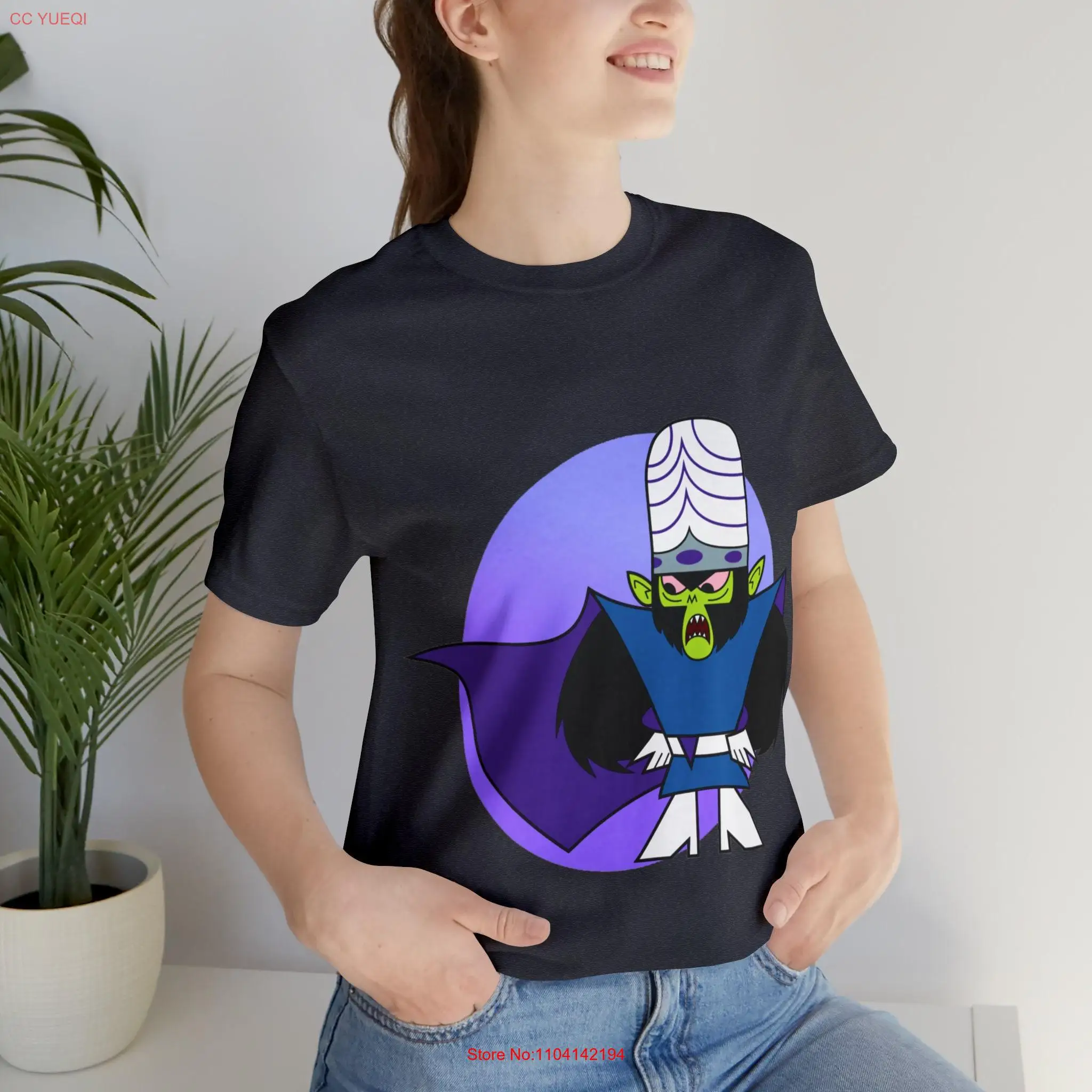 Power Puff Girls Mojo Jojo Retro Jersey  T Shirt long or short sleeves