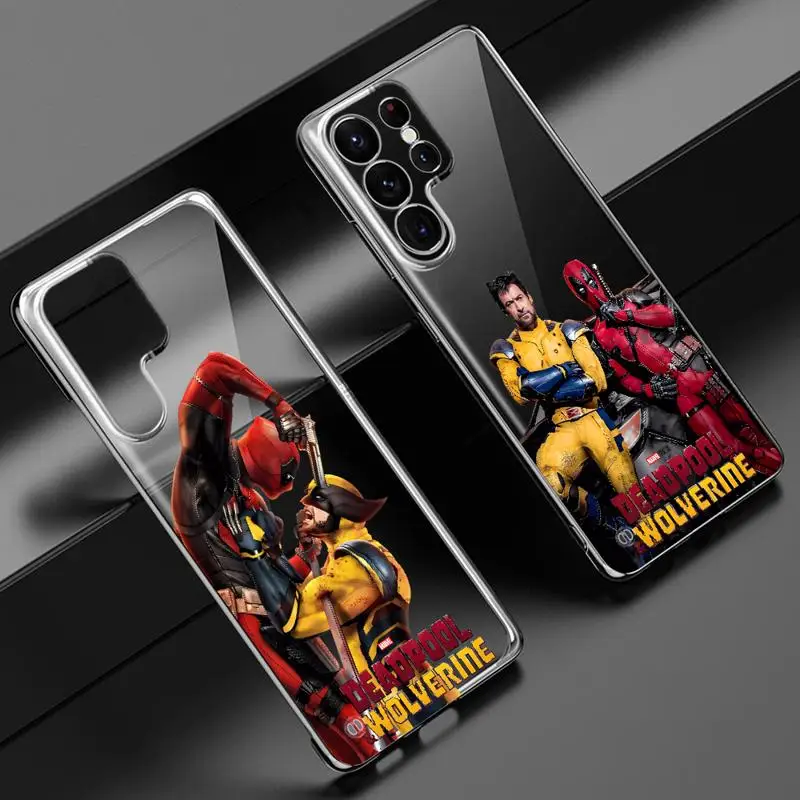 phone case for Samsung Galaxy S24 s23 Ultra FE cases s20 s21plus s22 borderless cooling clear funda Marvel New Mutant Deadpool