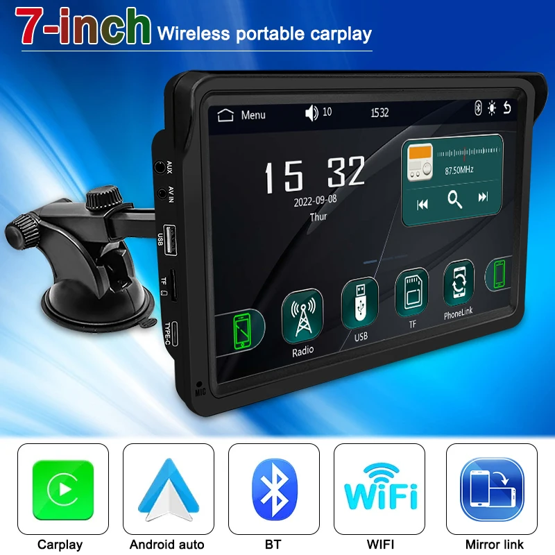 Universal Carplay Android Auto Car Radio Multimedia Video Bluetooth Full Touch Screen FM AUX For All Car 2 din