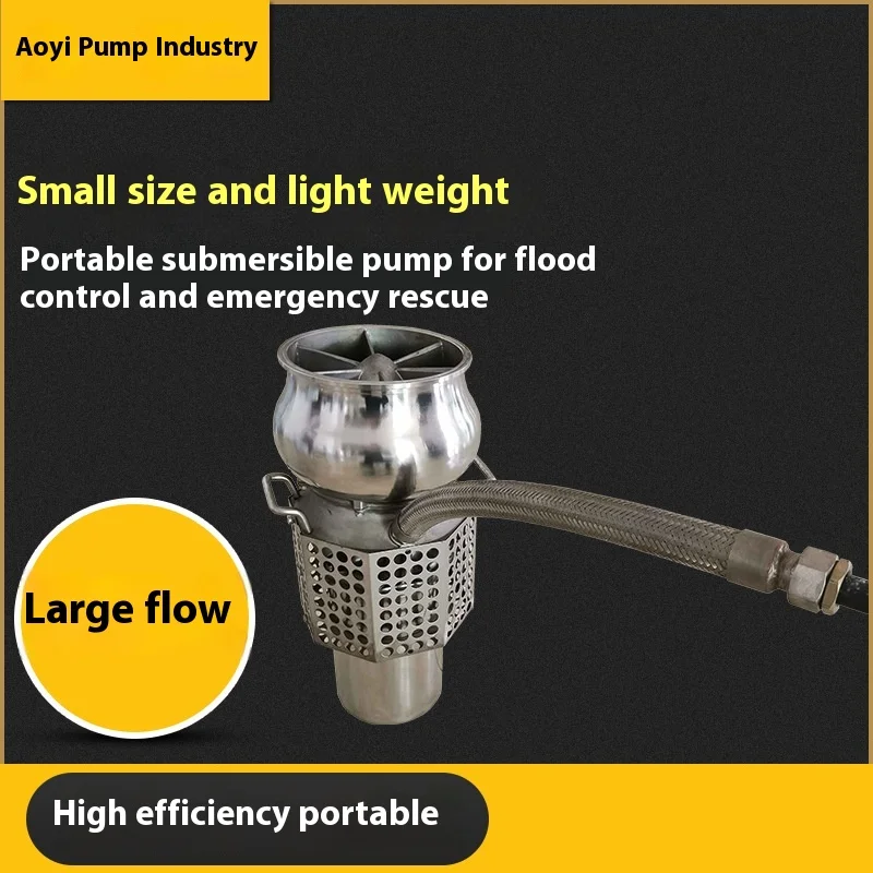Single Stage 4 Inch Outlet Portable High-Pressure Fuel Submersible Pump Emergency Rescue Flood Control Centrifugal Design